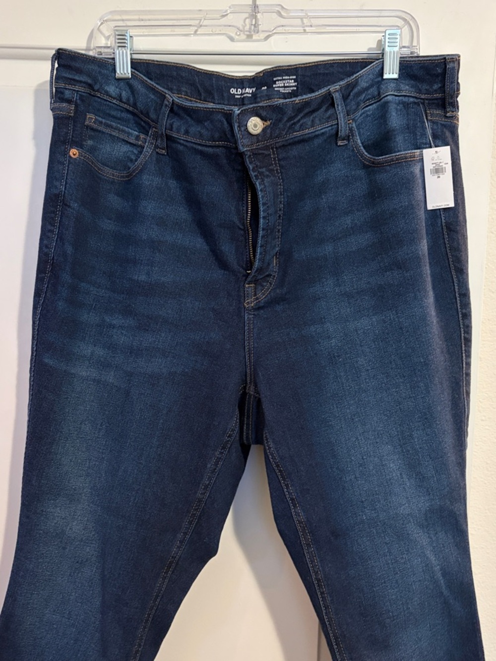 Old Navy 360 Stretch Extra High Waisted Rockstar Dark Wash Skinny Jeans